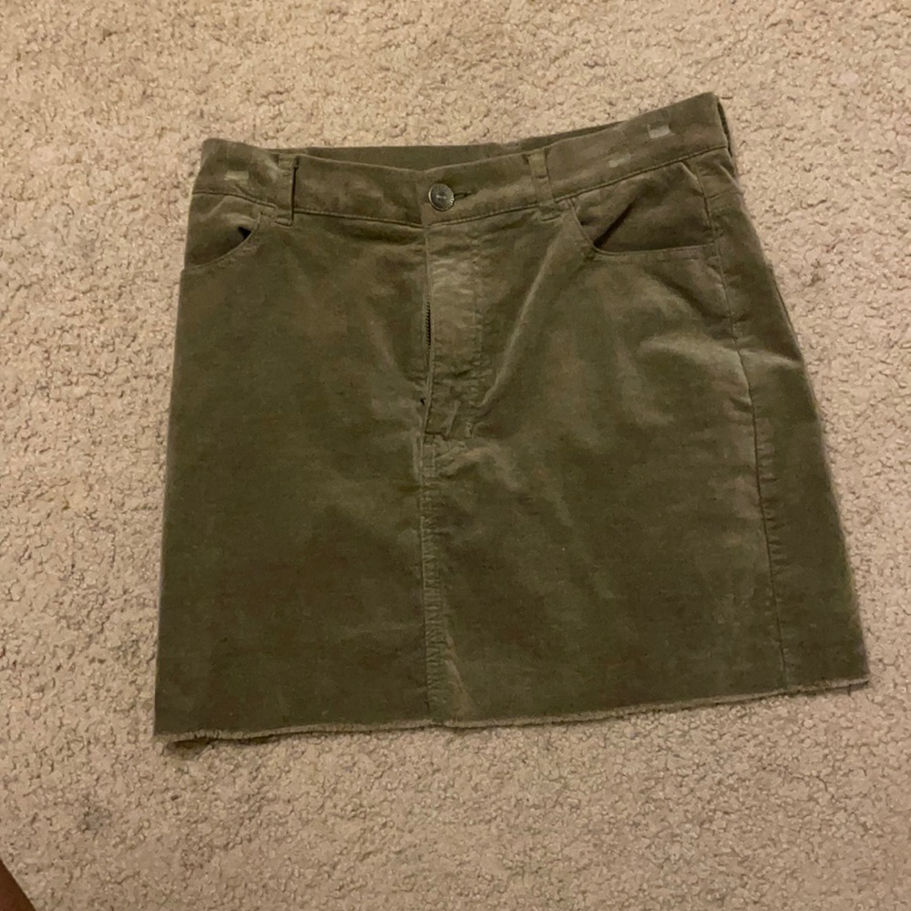 Olive Green Mini Skirt, Forever 21